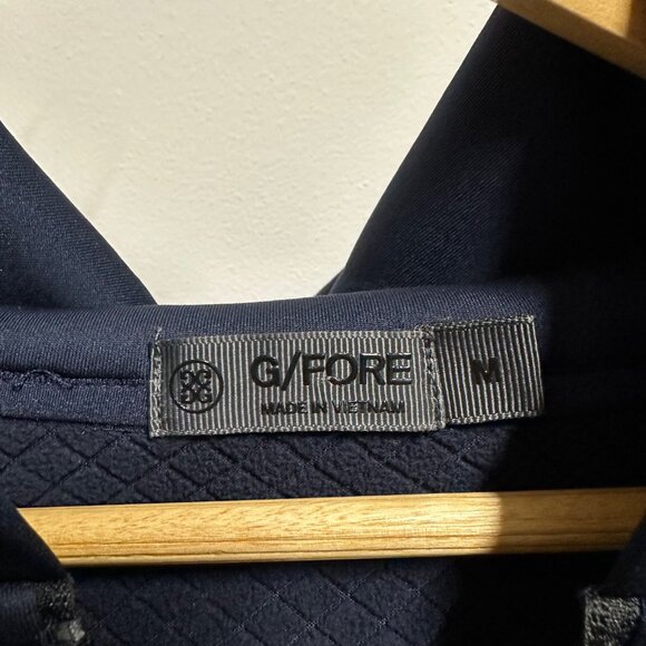 G/Fore Tech Hoodie Twilight Navy Blue G4 Full Zip Skull Golf Men's Medium - Picture 12 of 12